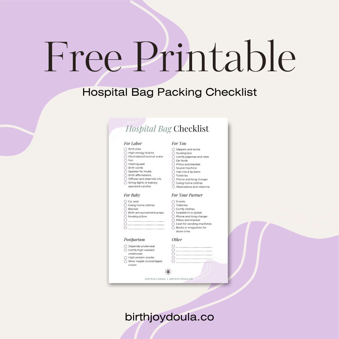 Free Printable Hospital Bag Checklist